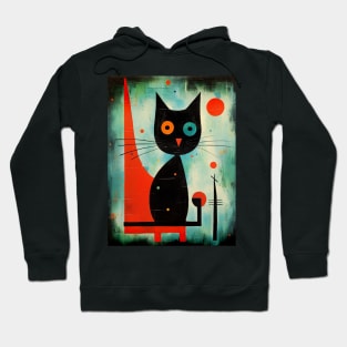 Abstract Black Cat Starry Night Hoodie